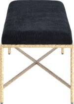 Valley Chenille Fabric Upholstered Bench - Image 4