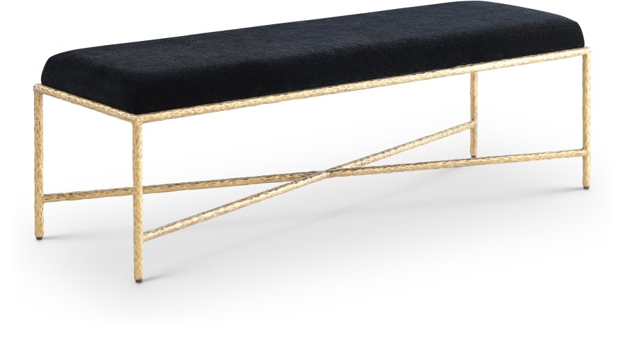 44974.jpg Valley Chenille Fabric Upholstered Bench - Image 1