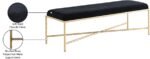 Valley Chenille Fabric Upholstered Bench - Image 7