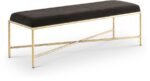 Valley Chenille Fabric Upholstered Bench