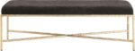 Valley Chenille Fabric Upholstered Bench - Image 3