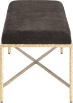 Valley Chenille Fabric Upholstered Bench - Image 4