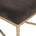 Valley Chenille Fabric Upholstered Bench - Image 5