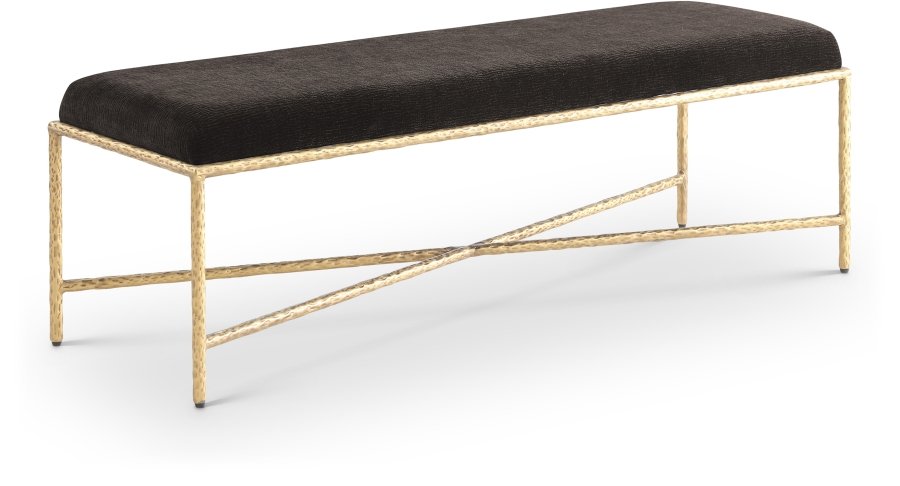 44975.jpg Valley Chenille Fabric Upholstered Bench - Image 1