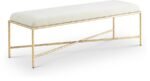 Valley Chenille Fabric Upholstered Bench