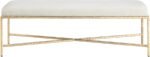 Valley Chenille Fabric Upholstered Bench - Image 3