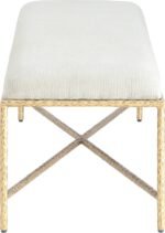 Valley Chenille Fabric Upholstered Bench - Image 4