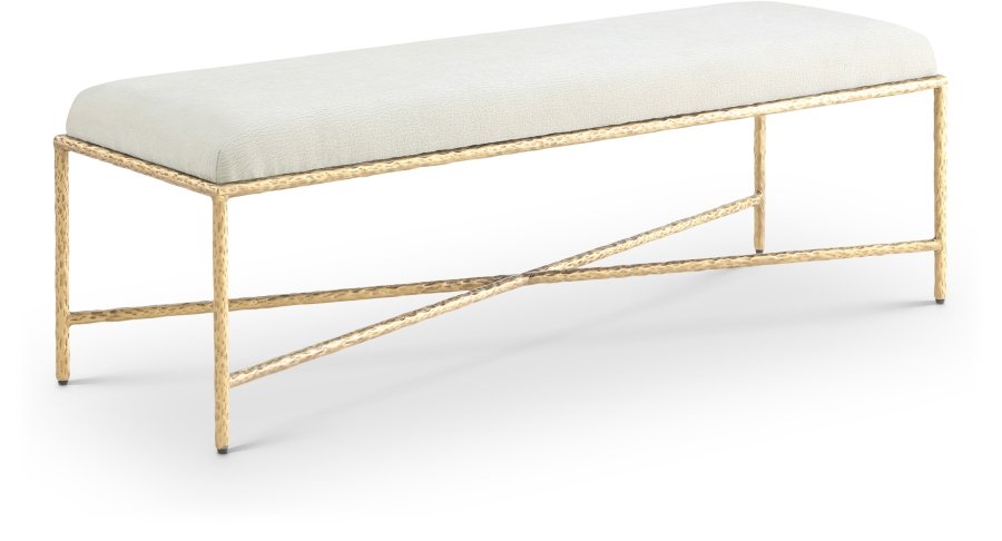 44976.jpg Valley Chenille Fabric Upholstered Bench - Image 1