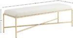 Valley Chenille Fabric Upholstered Bench - Image 6