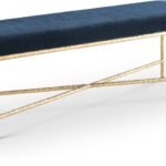 Valley Chenille Fabric Upholstered Bench