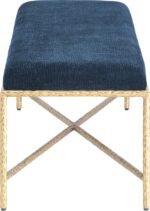 Valley Chenille Fabric Upholstered Bench - Image 4