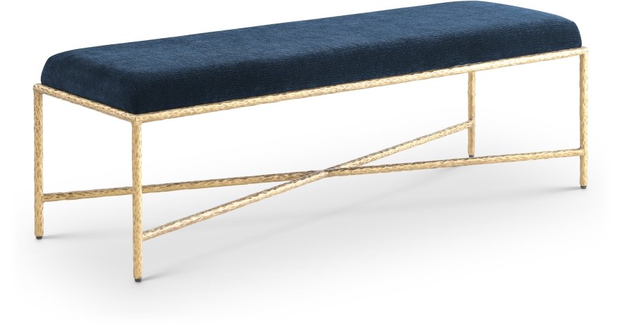 44977.jpg Valley Chenille Fabric Upholstered Bench - Image 1