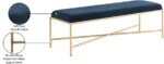 Valley Chenille Fabric Upholstered Bench - Image 7