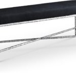 Valley Chenille Fabric Upholstered Bench