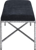 Valley Chenille Fabric Upholstered Bench - Image 4