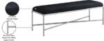 Valley Chenille Fabric Upholstered Bench - Image 7