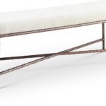 Valley Chenille Fabric Upholstered Bench