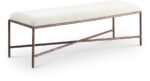 Valley Chenille Fabric Upholstered Bench
