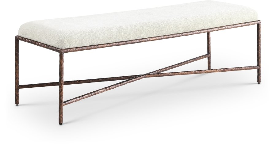 44982.jpg Valley Chenille Fabric Upholstered Bench - Image 1