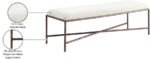 Valley Chenille Fabric Upholstered Bench - Image 7