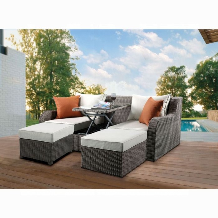 45010.jpg Salena Patio Sofa W/2 Pillows & 2 Ottomans - Image 1