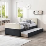 Ivy Velvet Upholstered Twin Bed - Image 2