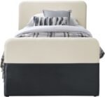 Ivy Velvet Upholstered Twin Bed - Image 3