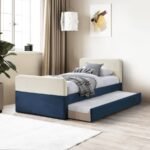 Ivy Velvet Upholstered Twin Bed - Image 2