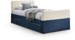 Ivy Velvet Upholstered Twin Bed
