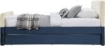 Ivy Velvet Upholstered Twin Bed - Image 4