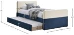 Ivy Velvet Upholstered Twin Bed - Image 8