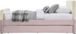 Ivy Velvet Upholstered Twin Bed - Image 4