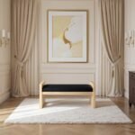 Sonia Velour Fur Fabric Upholstered Bench - Image 2