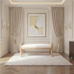 Sonia Velour Fur Fabric Upholstered Bench - Image 2