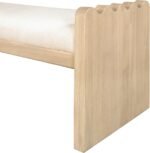 Sonia Velour Fur Fabric Upholstered Bench - Image 5