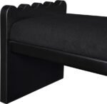 Sonia Velour Fur Fabric Upholstered Bench - Image 6