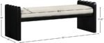 Sonia Velour Fur Fabric Upholstered Bench - Image 7