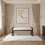 Sonia Velour Fur Fabric Upholstered Bench - Image 2