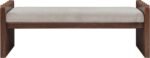 Sonia Velour Fur Fabric Upholstered Bench - Image 3