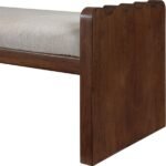 Sonia Velour Fur Fabric Upholstered Bench - Image 5