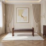 Sonia Velour Fur Fabric Upholstered Bench - Image 2