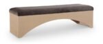 Lawson Velour Fur Fabric Upholstered Bench