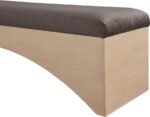 Lawson Velour Fur Fabric Upholstered Bench - Image 5