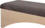 Lawson Velour Fur Fabric Upholstered Bench - Image 6