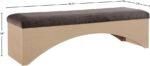 Lawson Velour Fur Fabric Upholstered Bench - Image 7