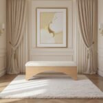 Lawson Velour Fur Fabric Upholstered Bench - Image 2