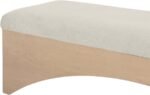 Lawson Velour Fur Fabric Upholstered Bench - Image 6