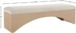 Lawson Velour Fur Fabric Upholstered Bench - Image 7