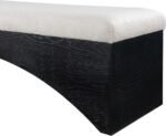 Lawson Velour Fur Fabric Upholstered Bench - Image 5