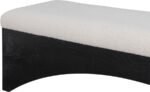Lawson Velour Fur Fabric Upholstered Bench - Image 6